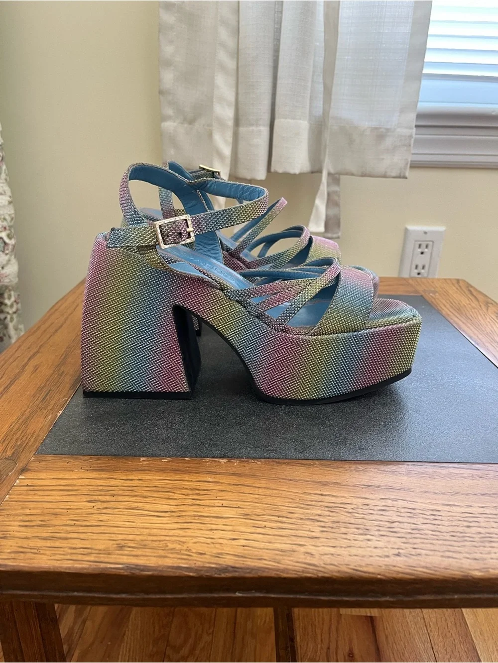 Nodaleto bulla babies chibi platform Multi Strappy Platform Sandals size 38
